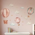 thumbnail image 1 of Unique Bargains 120 PCS Adhesive Wall Stickers Hot Air Balloon Cloud Pink 35.4" x 11.8", 1 of 8
