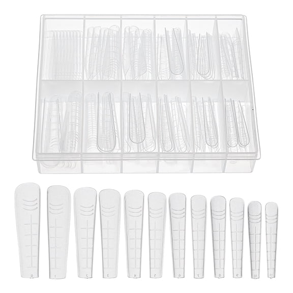 Unique Bargains 120 Pcs Scale Faux Crystal Extension JM-16 Fake Nails Clear