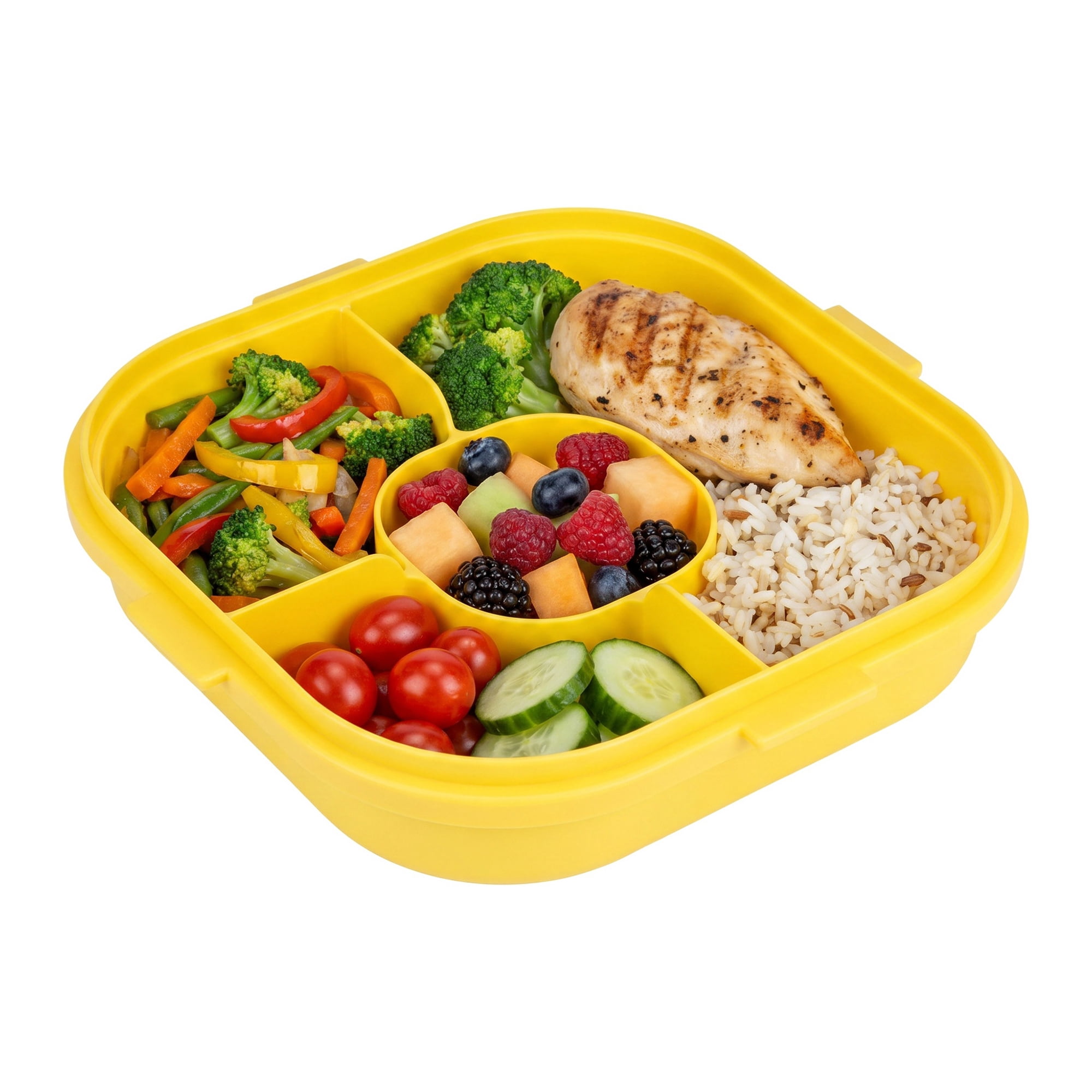 Unique Bargains 1200ml Leak-Proof Meal Prep Lunch Bento Box Blue-1