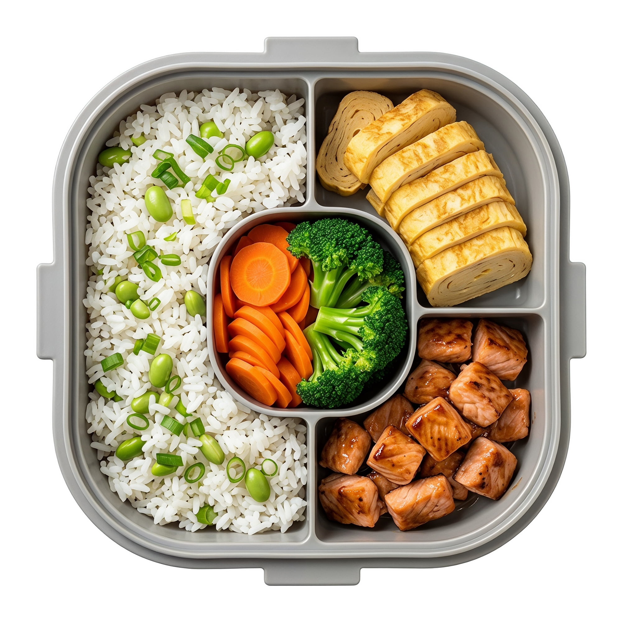 Unique Bargains 1200ml Leak-Proof Meal Prep Lunch Bento Box White-1