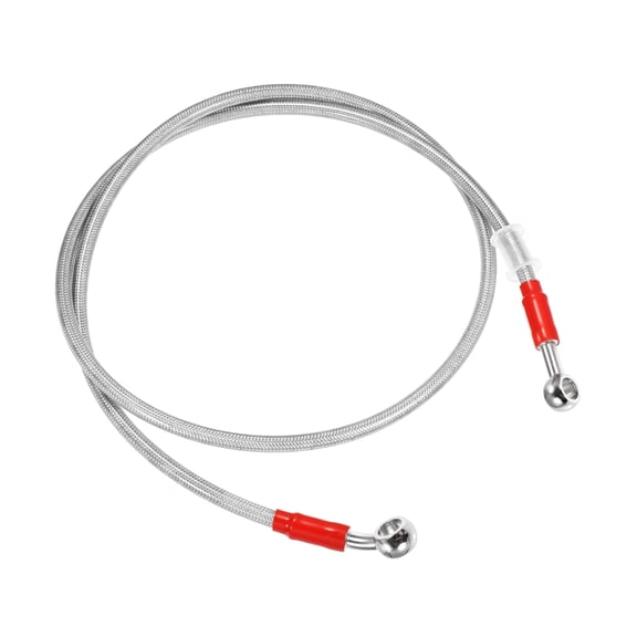 Unique Bargains 120cm 47.24" 10mm ID Motorcycle Hydraulic Brake Line Oil Hose Pipe 28 0 Stainless Steel Silver Tone
