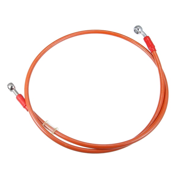 Unique Bargains 120cm 47.24" Length 10mm ID Motorcycle Hydraulic Brake Line Oil Hose Pipe 28 0 Stainless Steel Orange