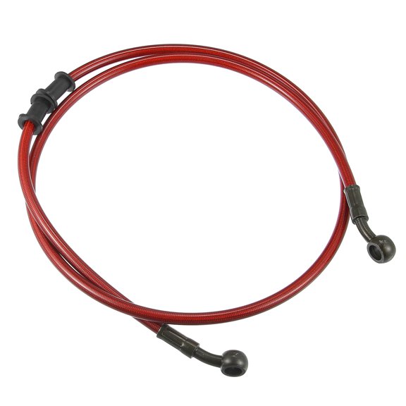 Unique Bargains 120cm 47.24" Length 10mm ID Motorcycle Hydraulic Brake Line Oil Hose Pipe 28 Stainless Steel Red