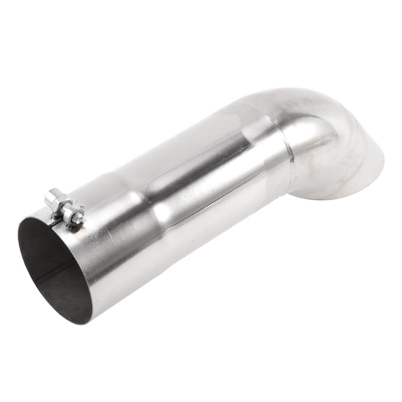 Unique Bargains 125 Turn Down Exhaust Tip 2.99" Inlet 2.99" Outlet 12" Long Professional Exhaust Tip Silver Tone Stainless Steel Mandrel Bend Elbow Tube