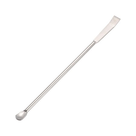 Unique Bargains 125mm 2 in 1 Double Head Stainless Steel Micro Lab Sampling Spoon 10 Pack