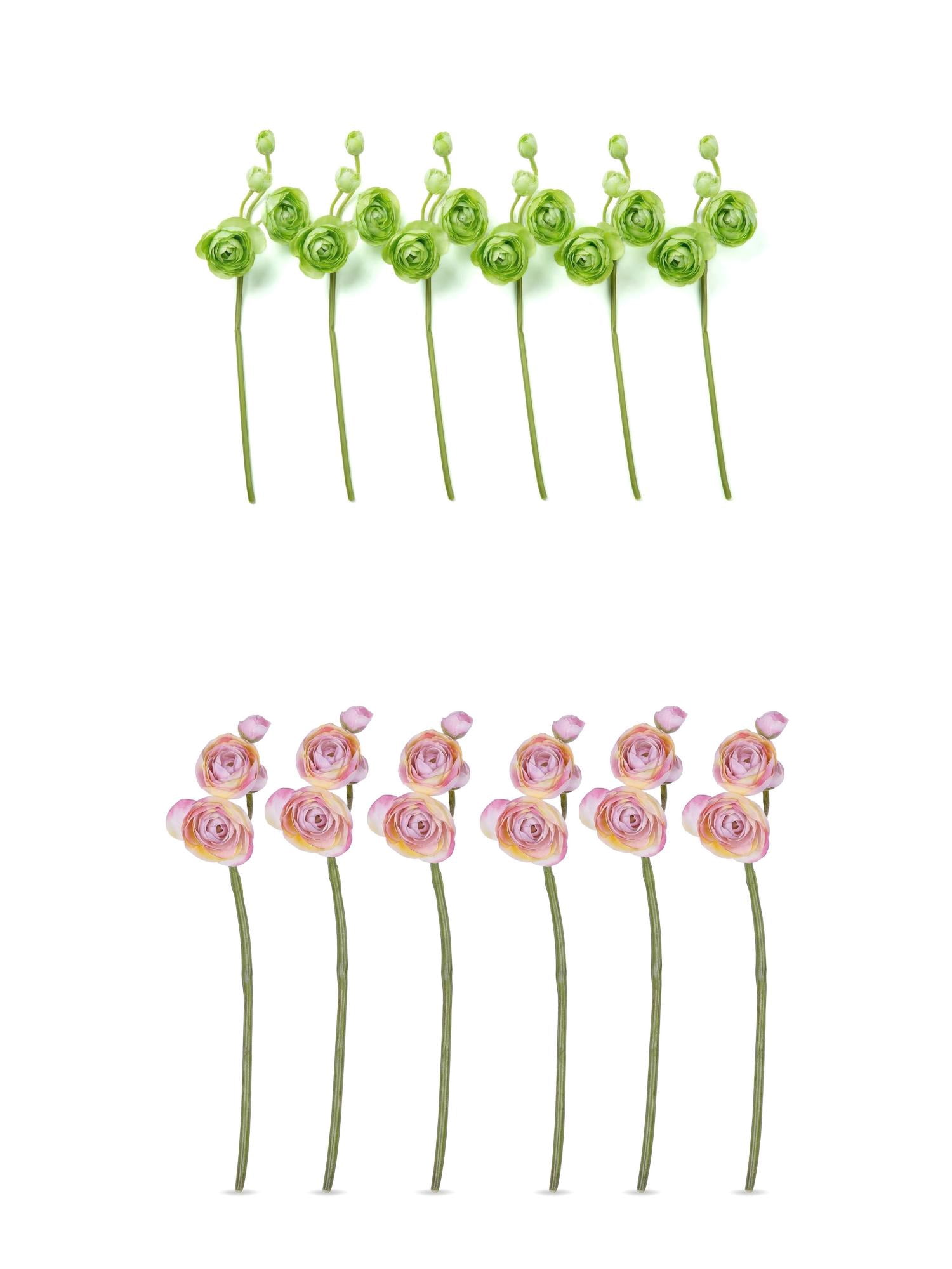 Unique Bargains 12Pcs Artificial Bouquet Faux Berry Greenery Light Purple Dark Green 10"