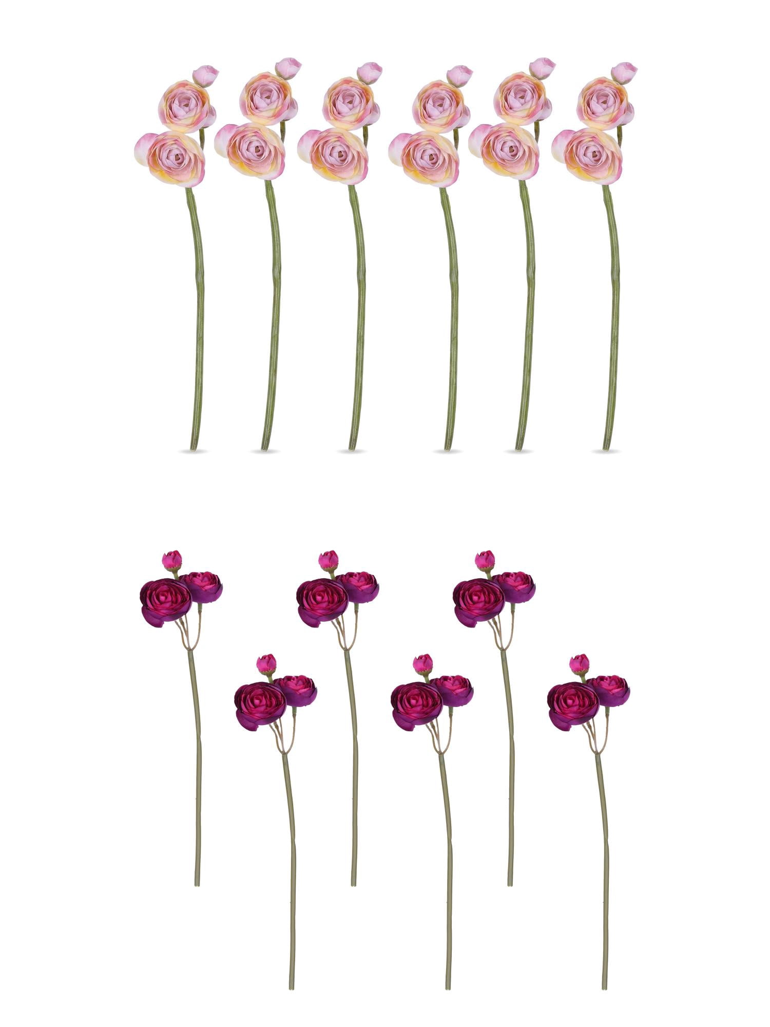 Unique Bargains 12Pcs Artificial Bouquet Faux Berry Greenery Stems Purple Light Purple 10"
