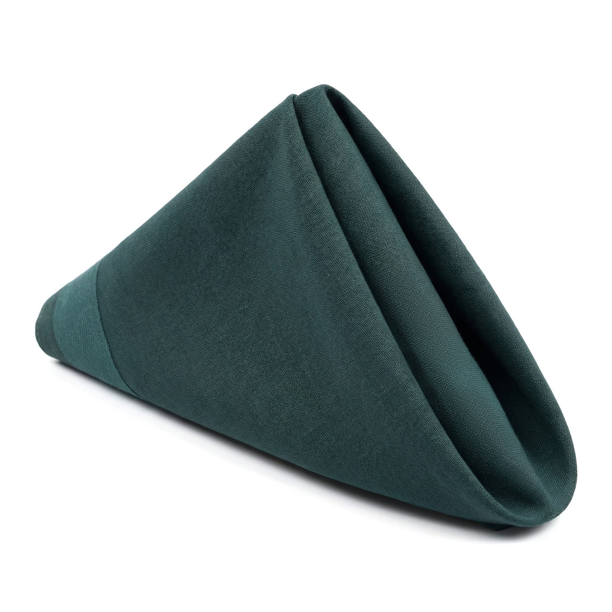 Unique Bargains 12Pcs Cotton Washable Elegant Cloth Napkins Dark Green 16x16inch