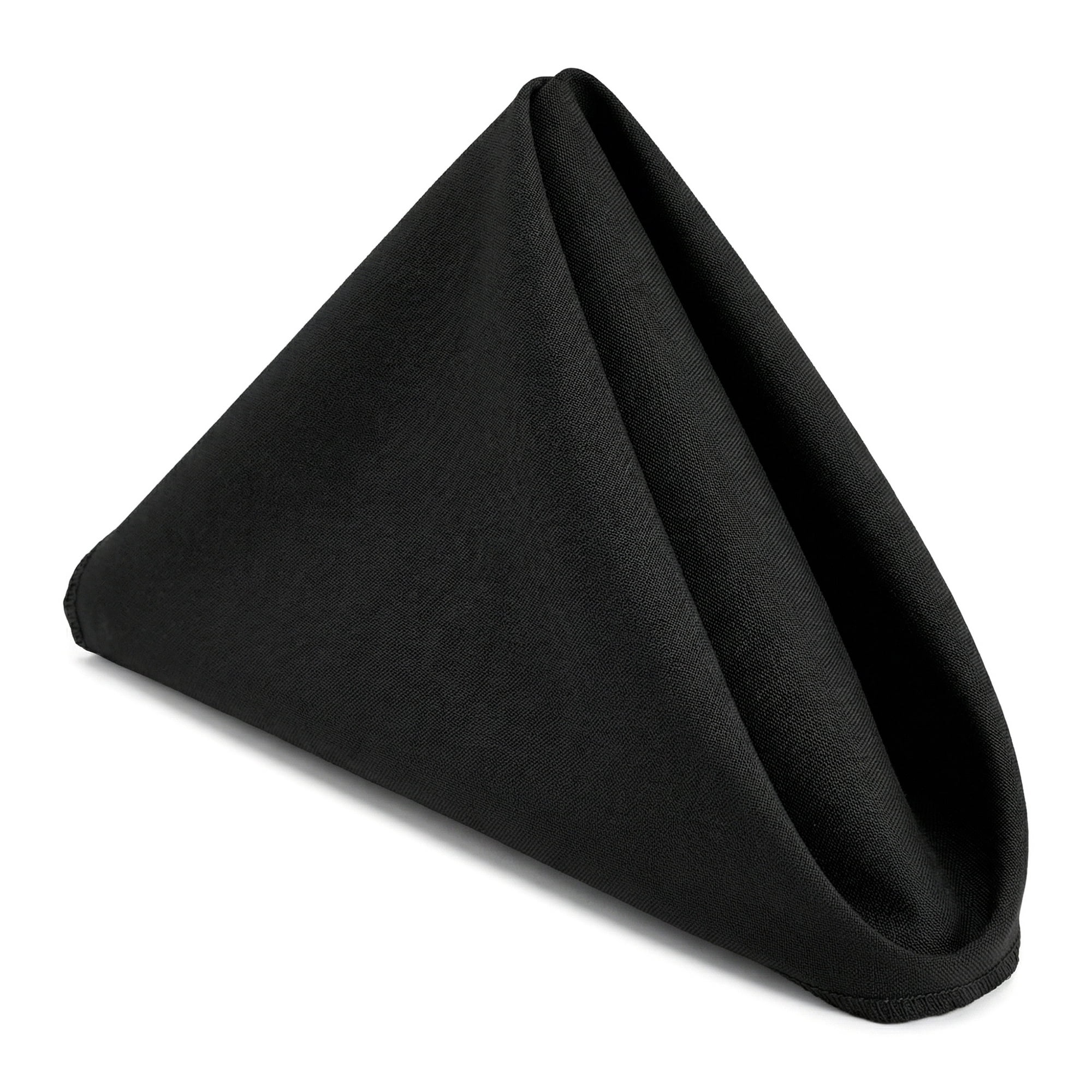 Unique Bargains 12Pcs Cotton Washable Reusable Cloth Napkins Black 17x17inch