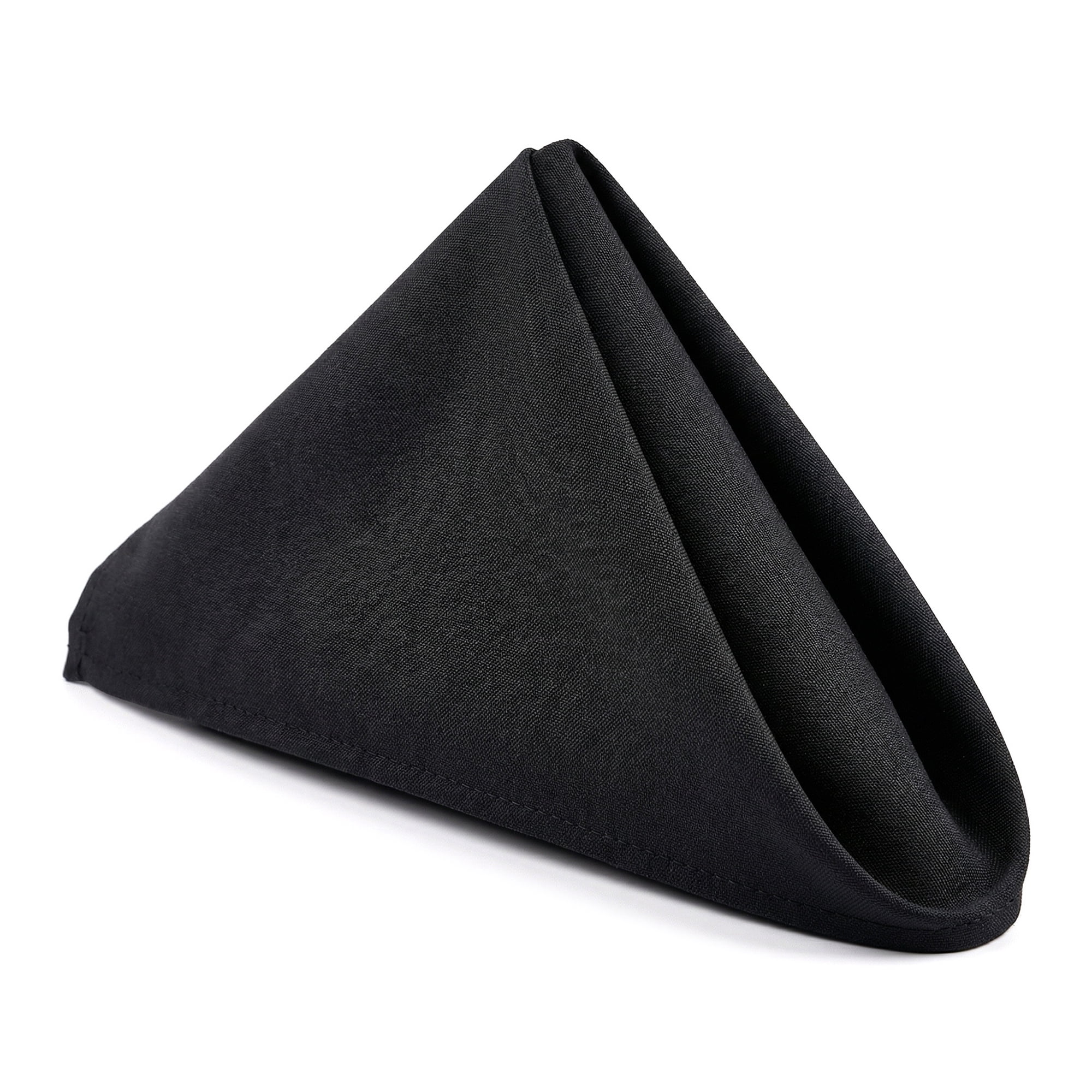 Unique Bargains 12Pcs Cotton Washable Reusable Dinner Napkins Black