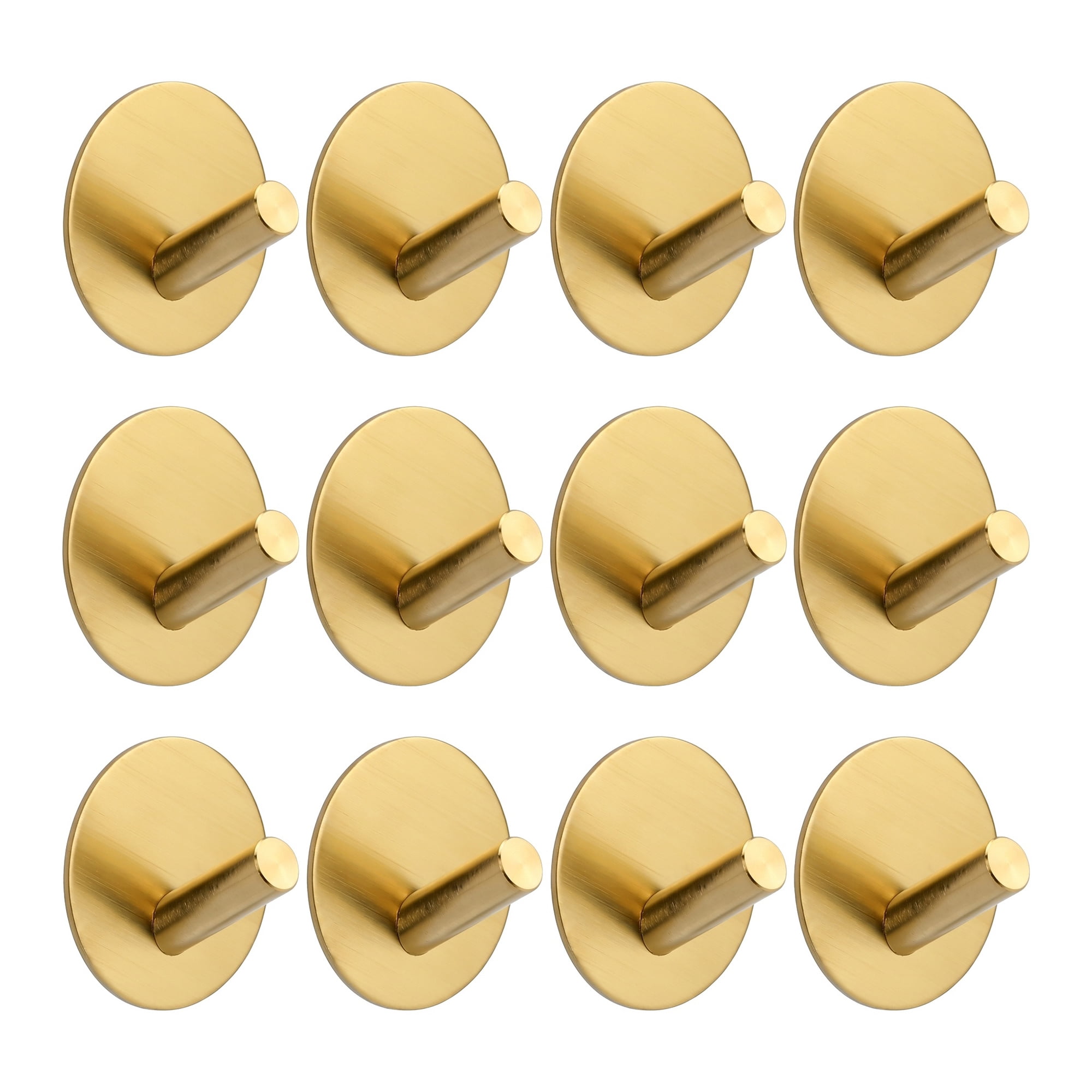Unique Bargains 12Pcs Durable Utility Hooks Metal Durable Wall Hooks Gold