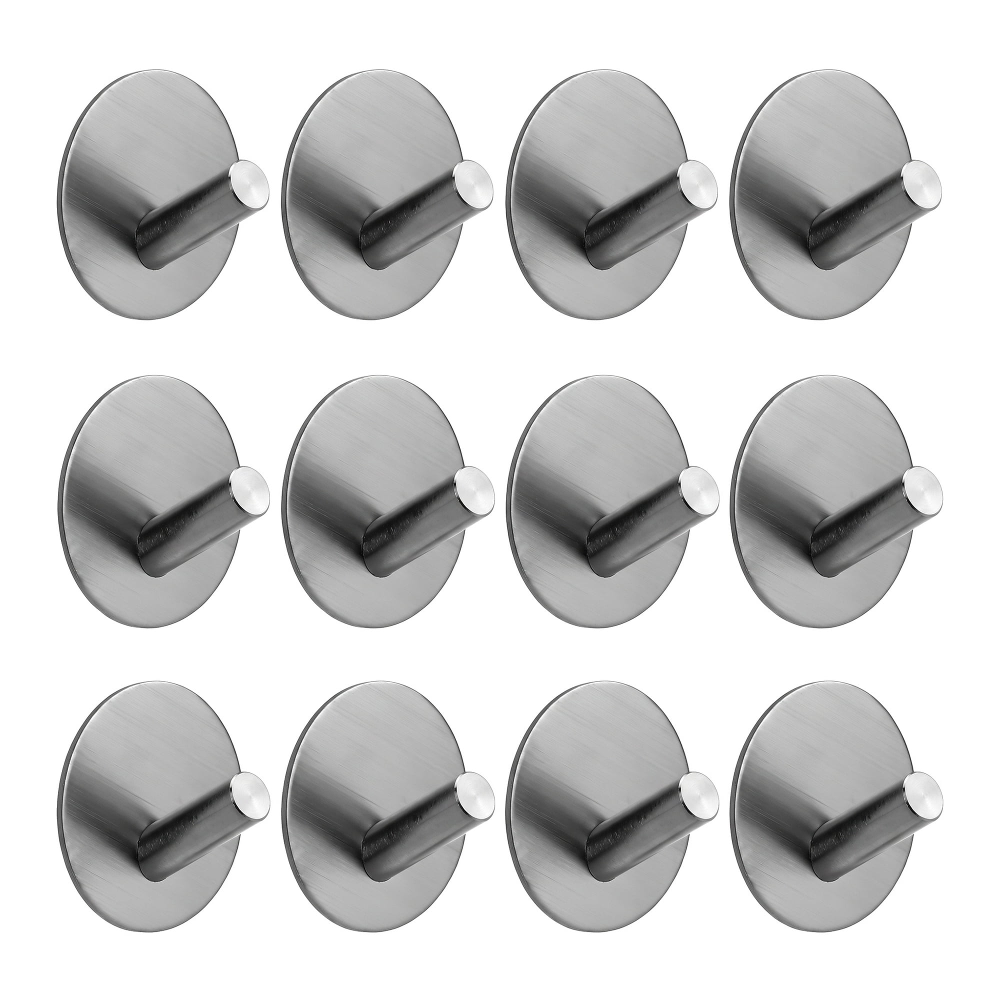 Unique Bargains 12Pcs Durable Utility Hooks Metal Durable Wall Hooks Gray