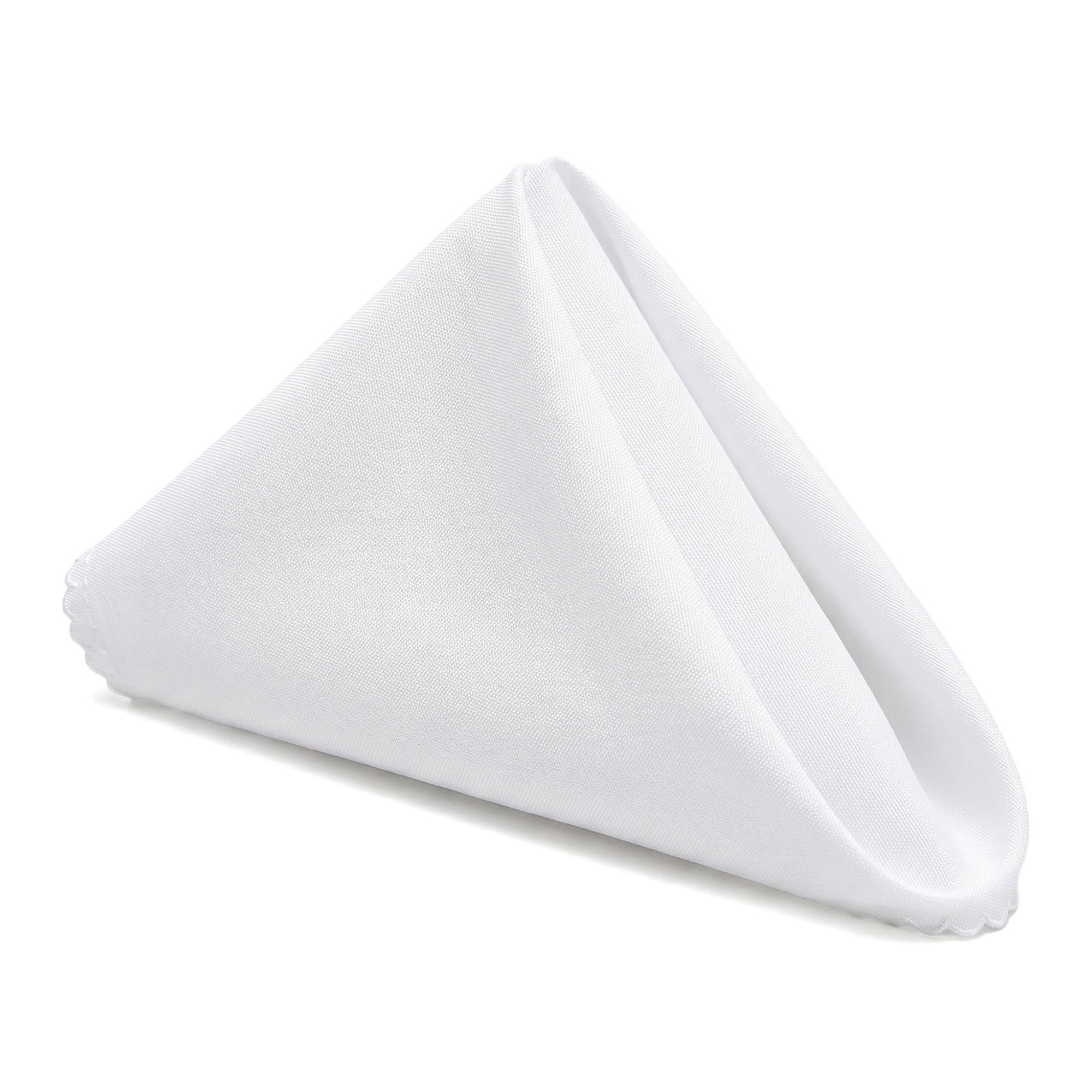 Unique Bargains 12Pcs Polyester Washable Cloth Napkins White 19x19inch