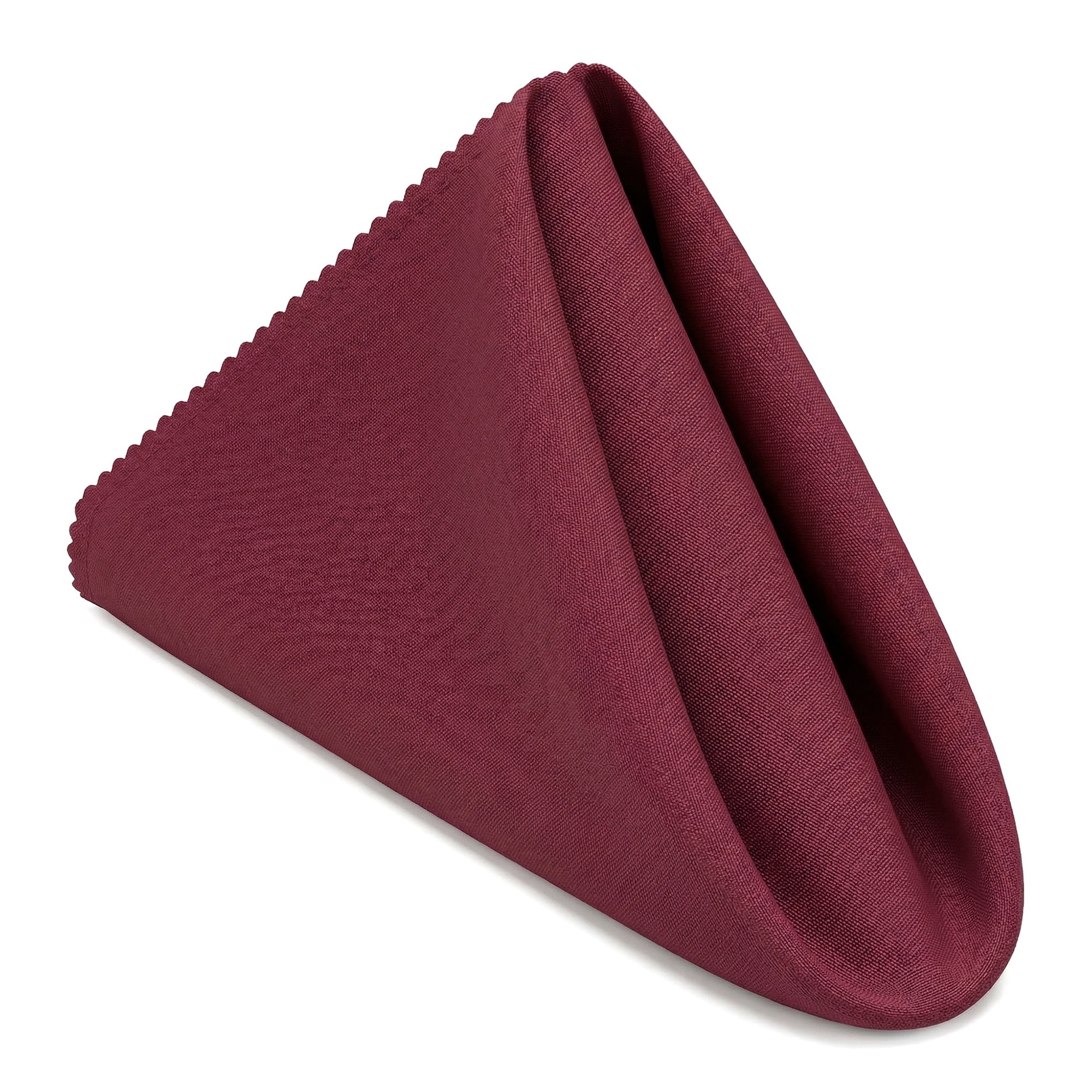 Unique Bargains 12Pcs Polyester Washable Cloth Napkins Wine Red 19x19inch