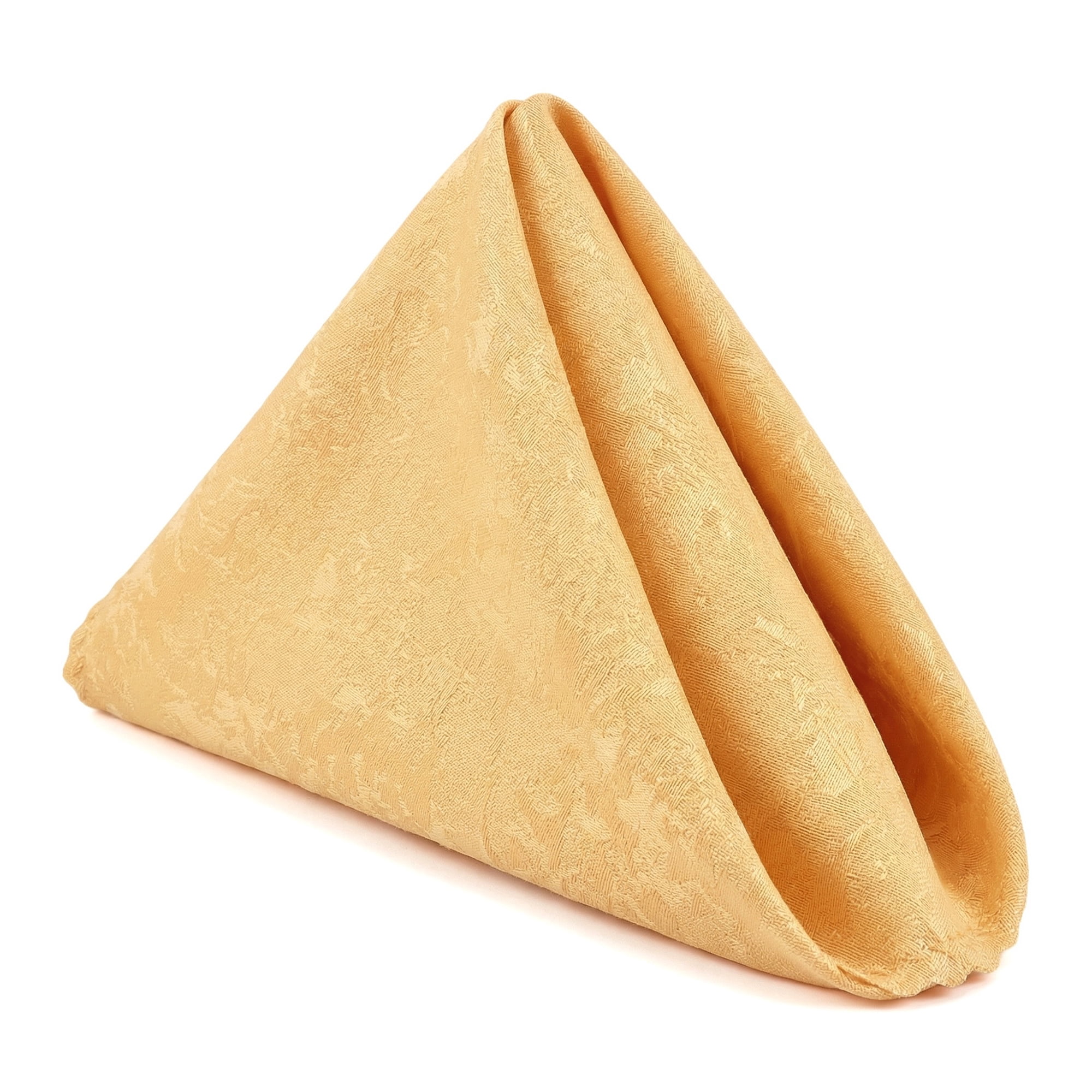 Unique Bargains 12Pcs Reusable Party Cloth Napkins Gold 19x19inch