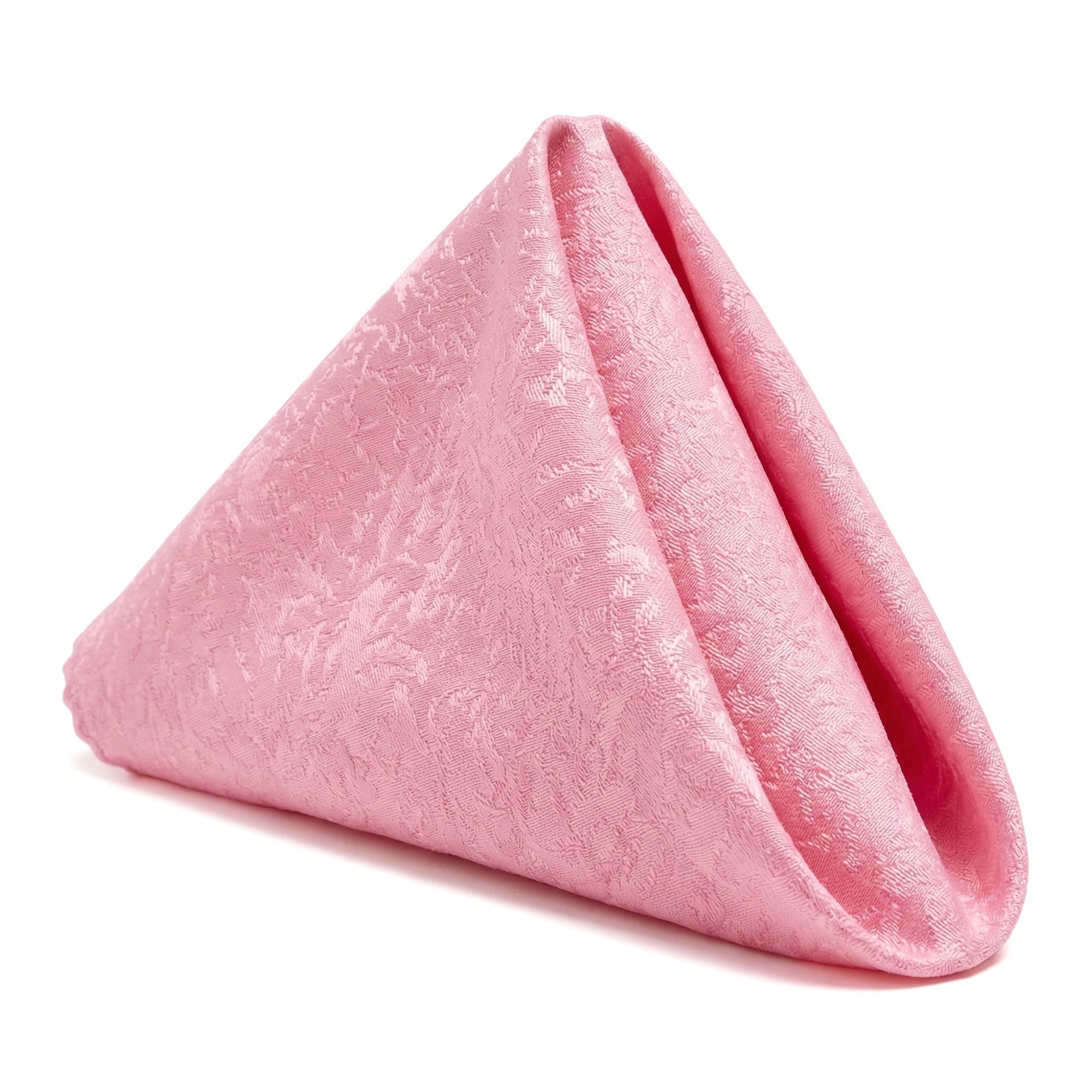 Unique Bargains 12Pcs Reusable Party Cloth Napkins Pink 19x19inch