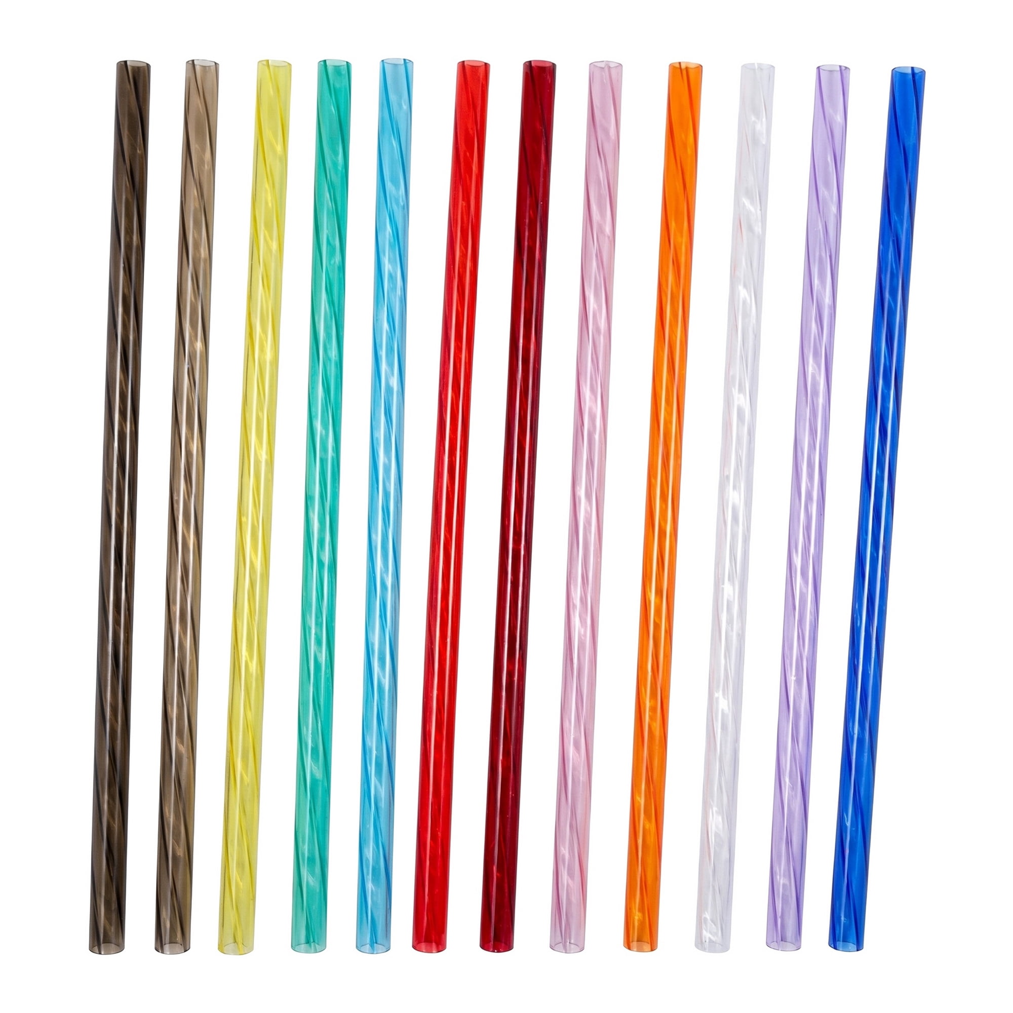 Unique Bargains 12Pcs Reusable Plastic Straws for 40 oz Tumbler Color F