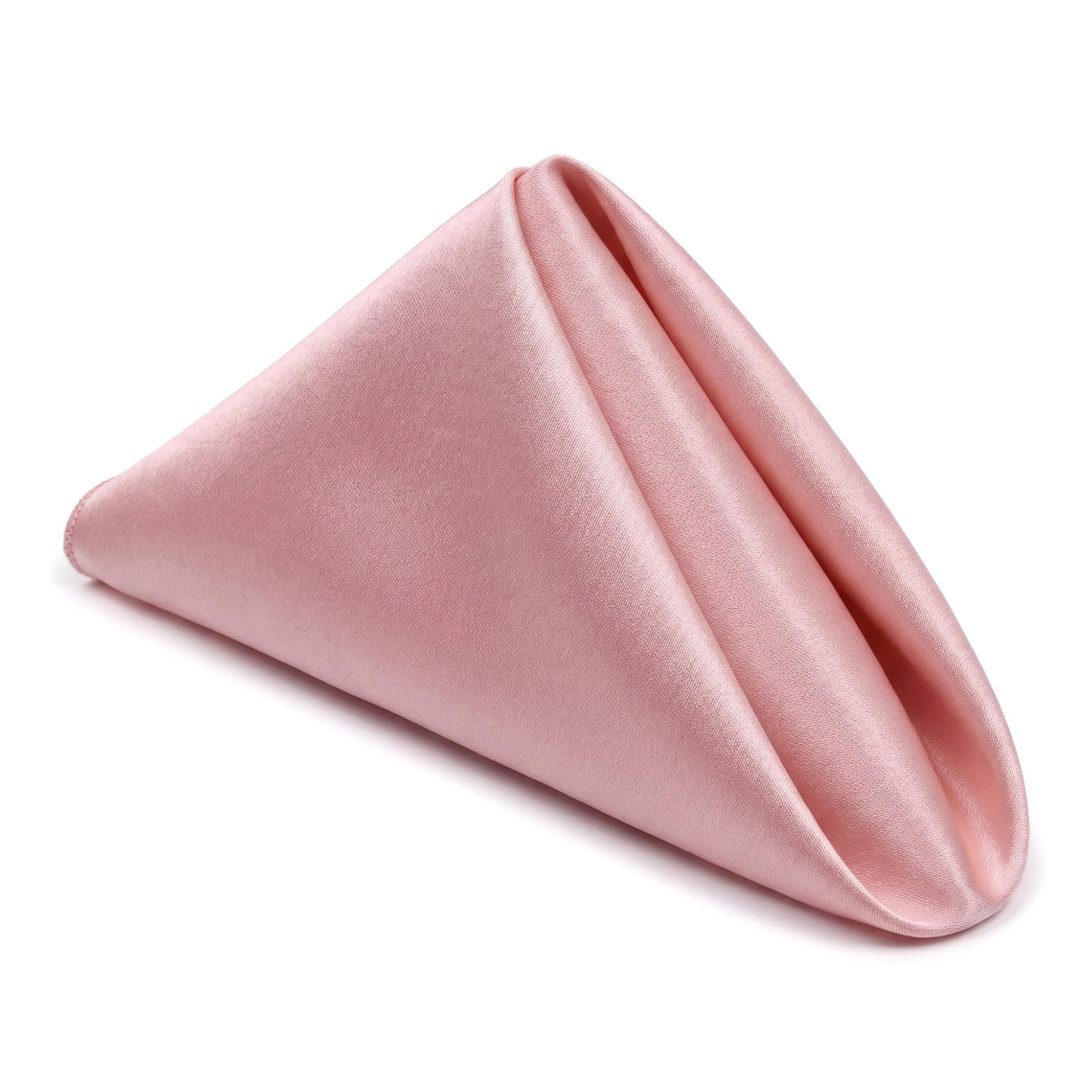 Unique Bargains 12Pcs Reusable Table Dinner Napkins Apricot Pink 12x12inch