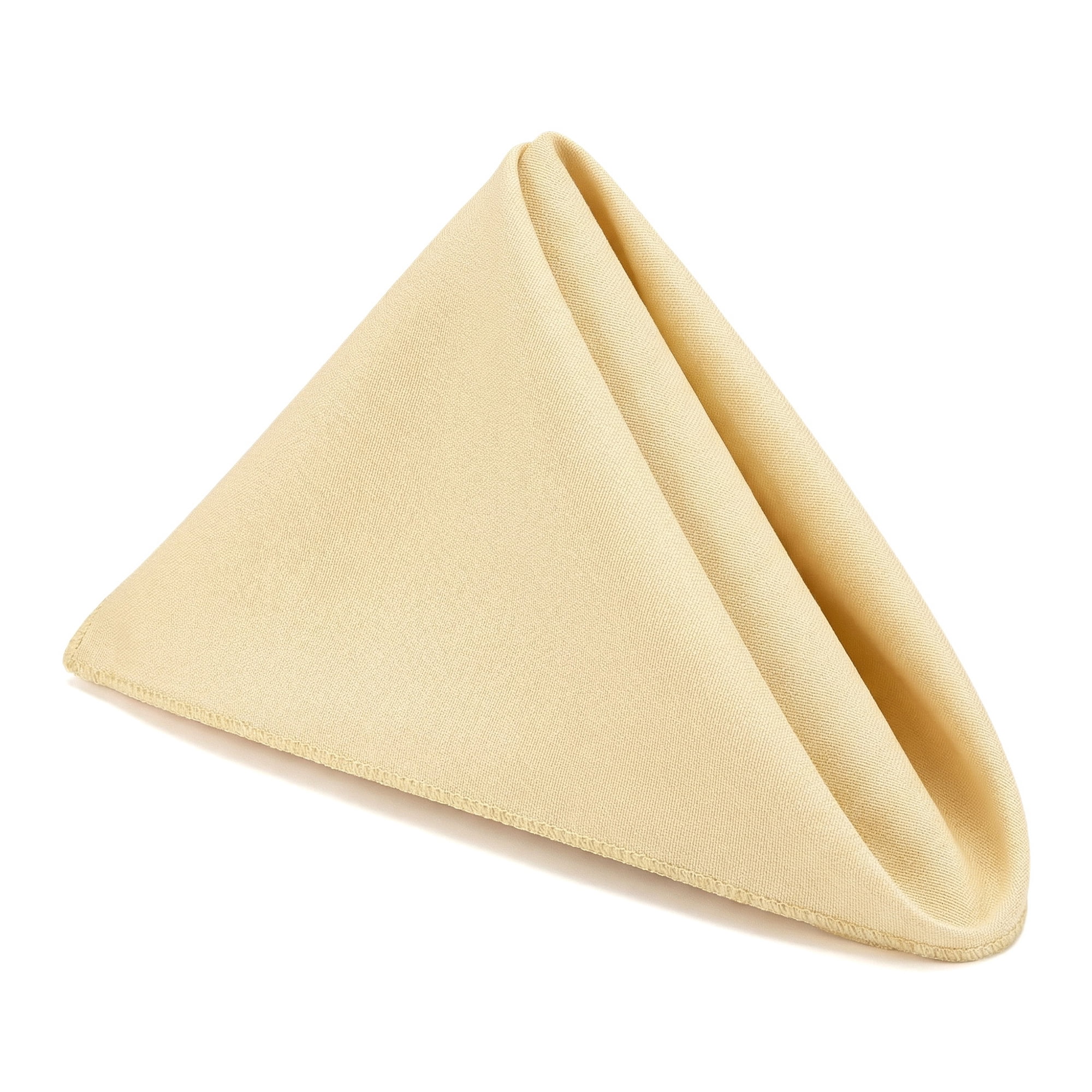 Unique Bargains 12Pcs Reusable Table Dinner Napkins Champagne 12x12inch