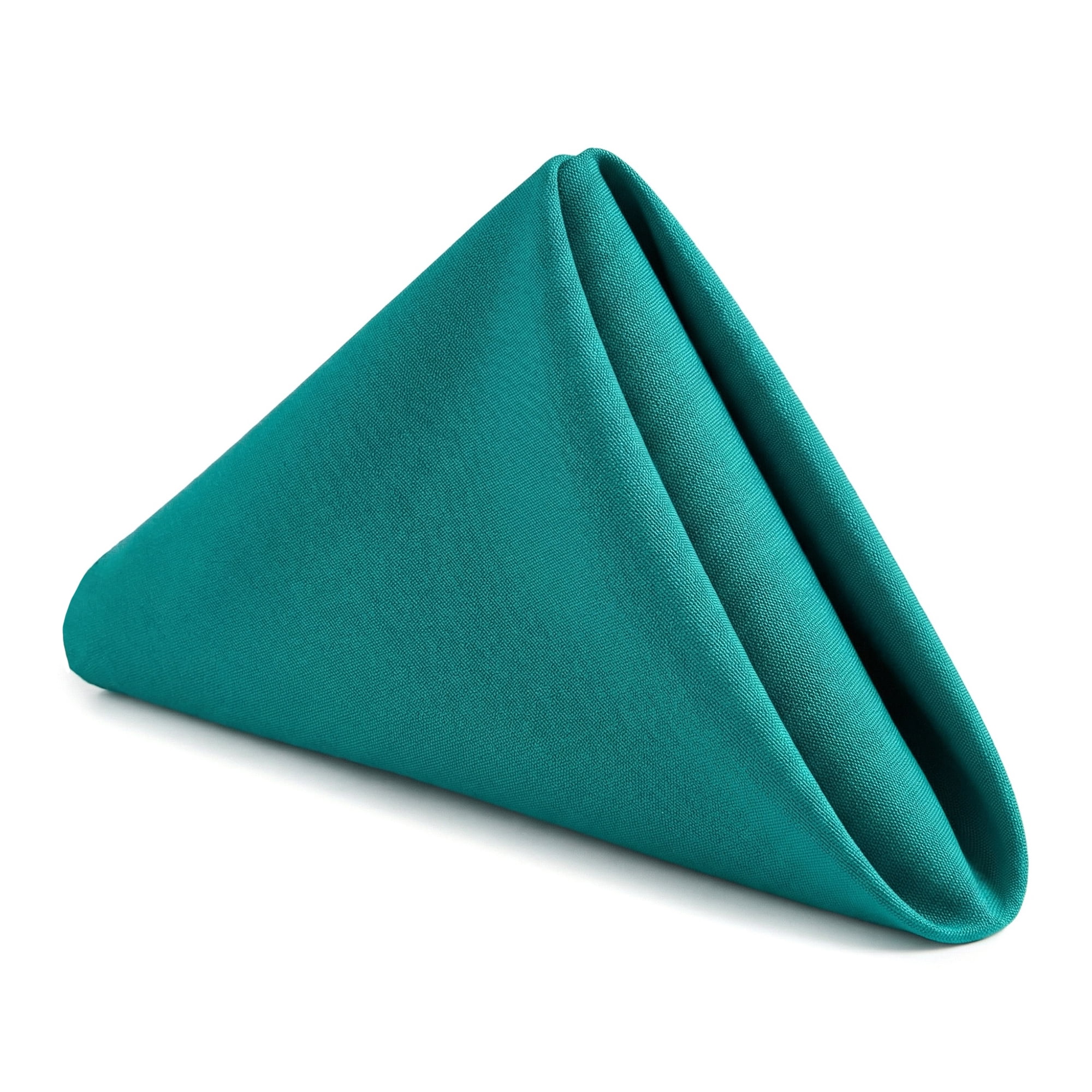 Unique Bargains 12Pcs Reusable Table Dinner Napkins Peacock Blue 12x12inch
