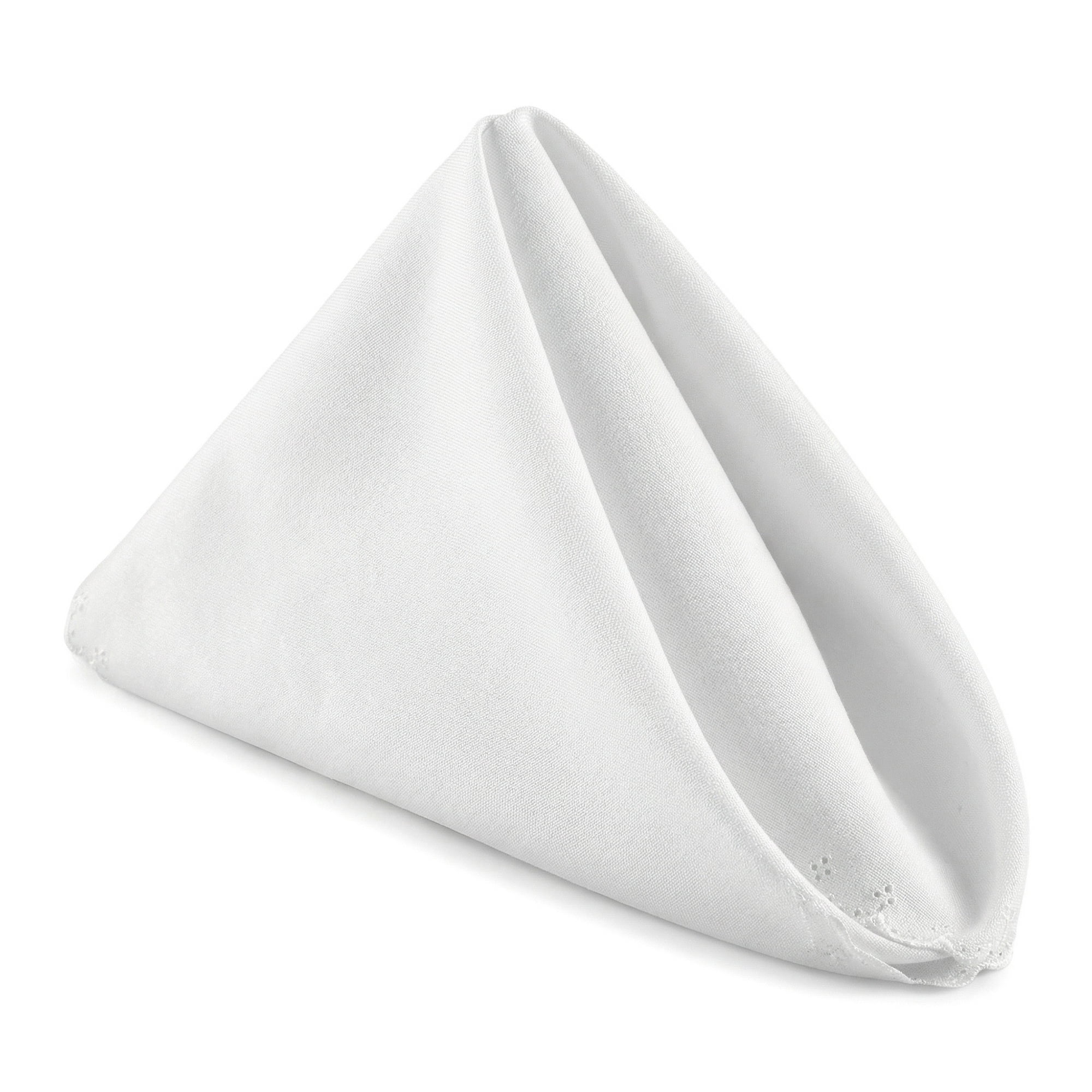 Unique Bargains 12Pcs Satin Washable Cloth Napkins White 17x17inch