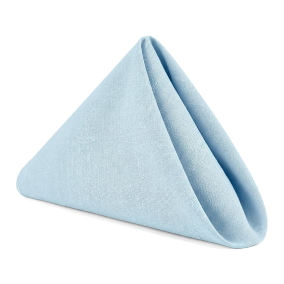 Unique Bargains 12Pcs Solid Washable Reusable Cloth Napkins Sky Blue 13x13inch