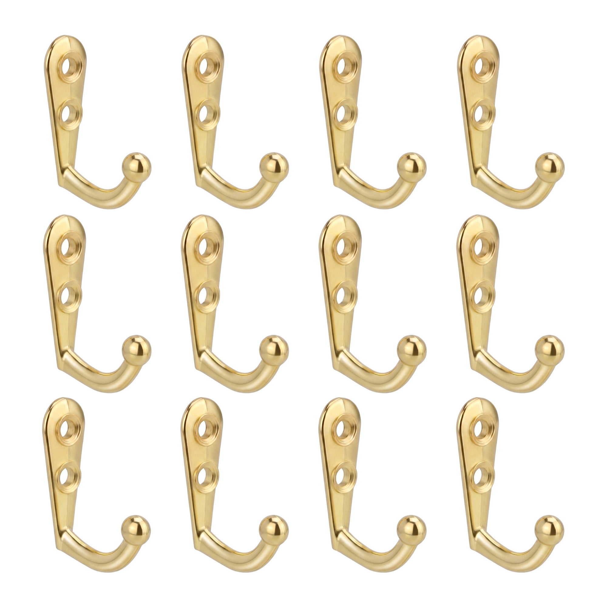 Unique Bargains 12Pcs Utility Hooks Metal Vintage Hooks Gold