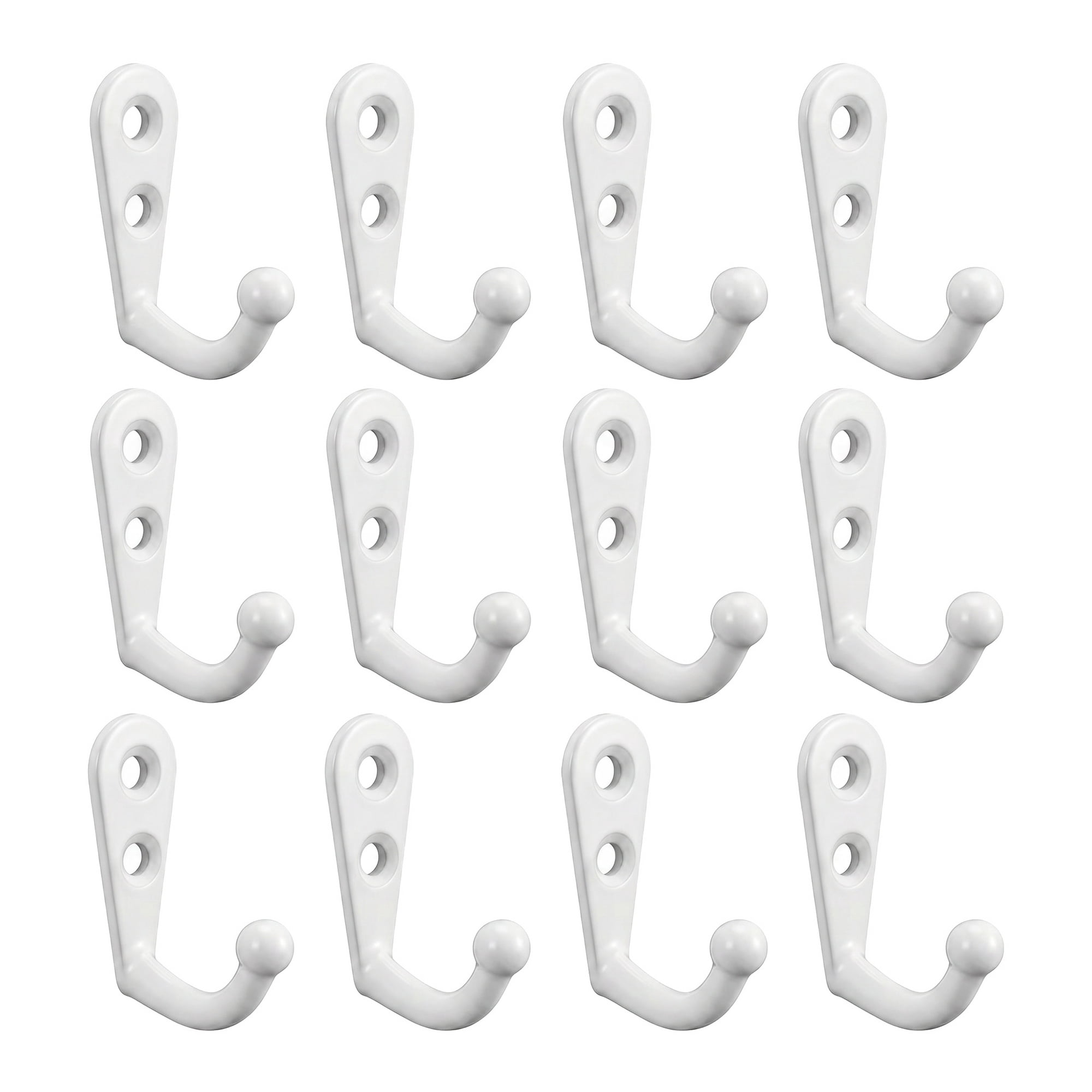 Unique Bargains 12Pcs Utility Hooks Metal Vintage Hooks White