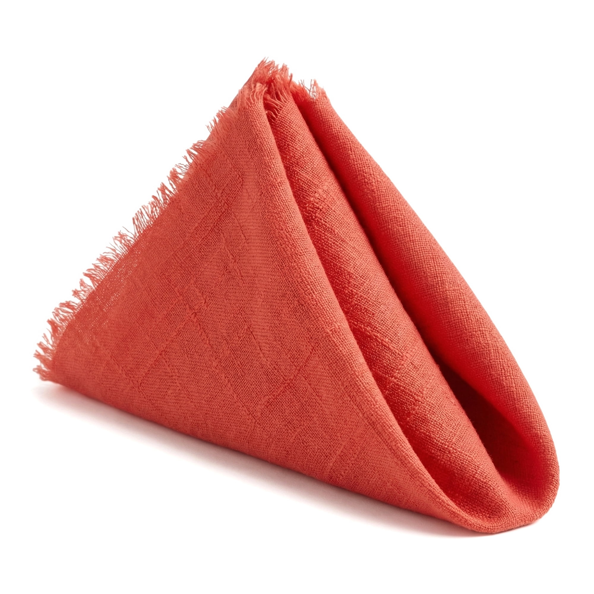 Unique Bargains 12Pcs Washable Cotton Dining Events Cloth Nspkins Caramel Orange 17x17inch
