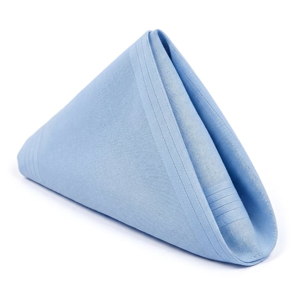 Unique Bargains 12Pcs Washable Reusable Cloth Napkins Light Blue 16x16inch