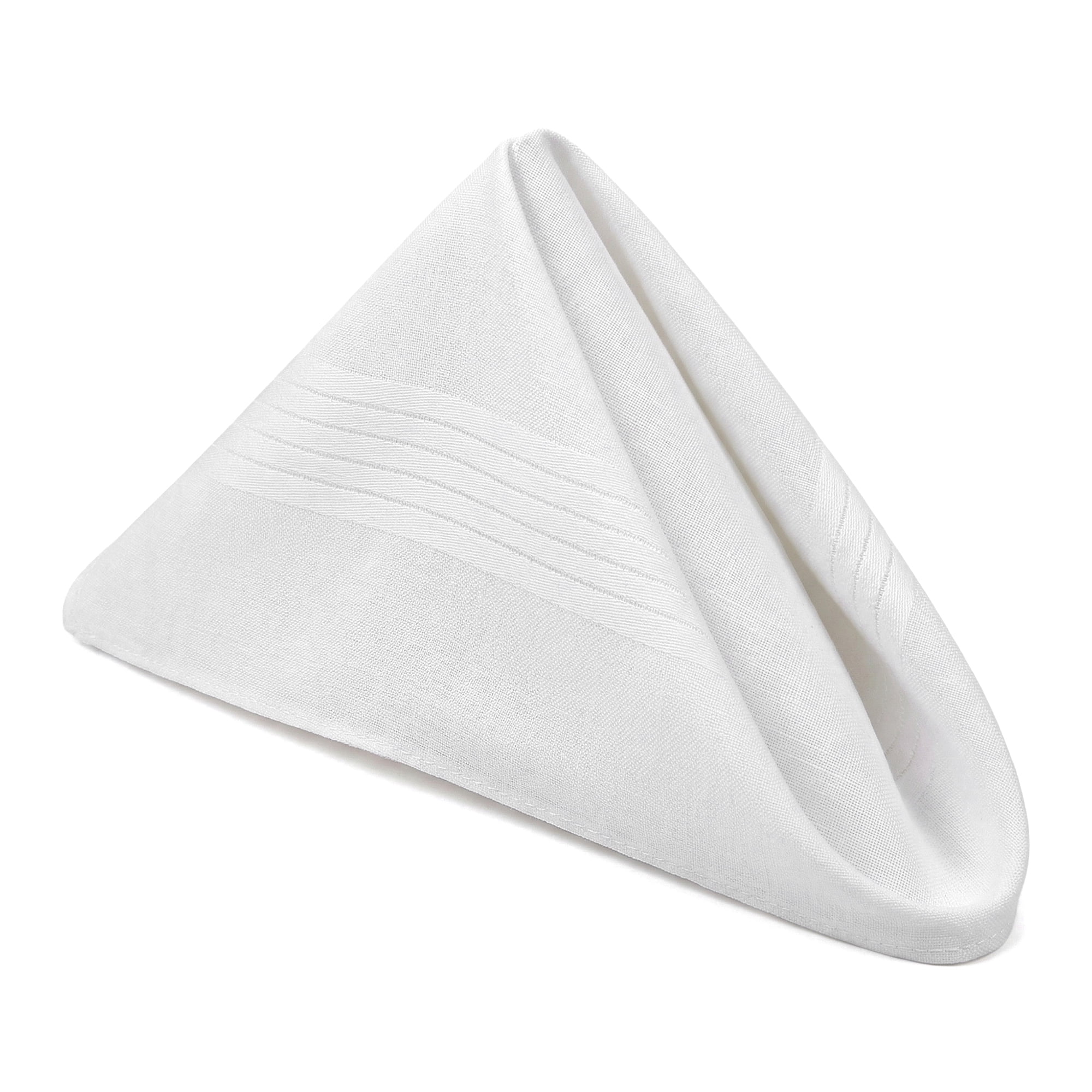 Unique Bargains 12Pcs Washable Reusable Cloth Napkins White 16x16inch