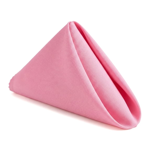 Unique Bargains 12Pcs Washable Reusable Dinner Cloth Napkins Light Pink 12x12inch