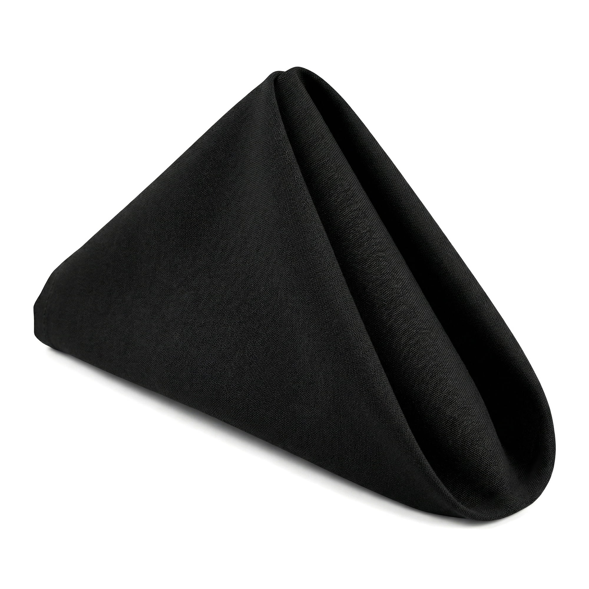 Unique Bargains 12Pcs  Washable Reusable Party Cloth Napkins Black 17x17inch
