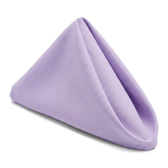 Unique Bargains 12Pcs Washable Reusable Party Cloth Napkins Light Purple 17x17inch