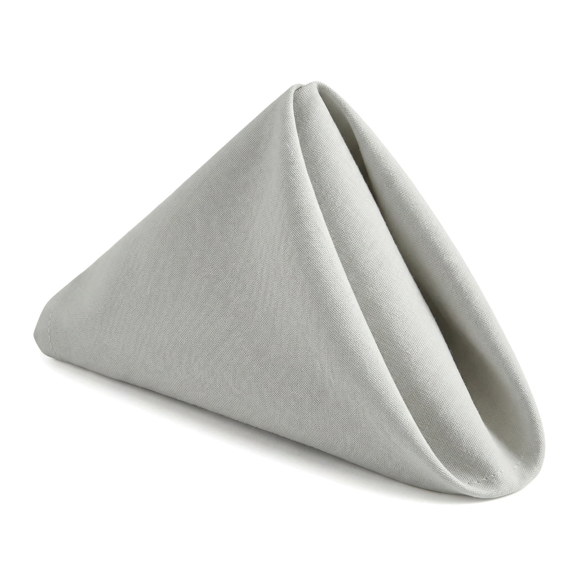 Unique Bargains 12Pcs  Washable Reusable Party Cloth Napkins Silver Gray 17x17inch