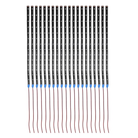 Unique Bargains 12V 15 LED Strip Light Flexible 30cm Car Interior Decoration Lamp Blue (Set of 20)