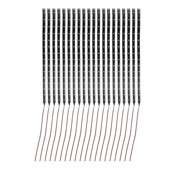 Unique Bargains 12V 15 LED Strip Light Flexible 30cm Car Interior Decoration Lamp White (Set of 20)