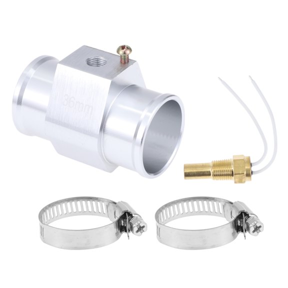 Unique Bargains 12V/24V Universal Water Temp Sensor Kit, 1/8"NPT 1.42" Silver Tone Adapter 170'F On - 155'F Off for Automotive Radiator & Engine Cooling