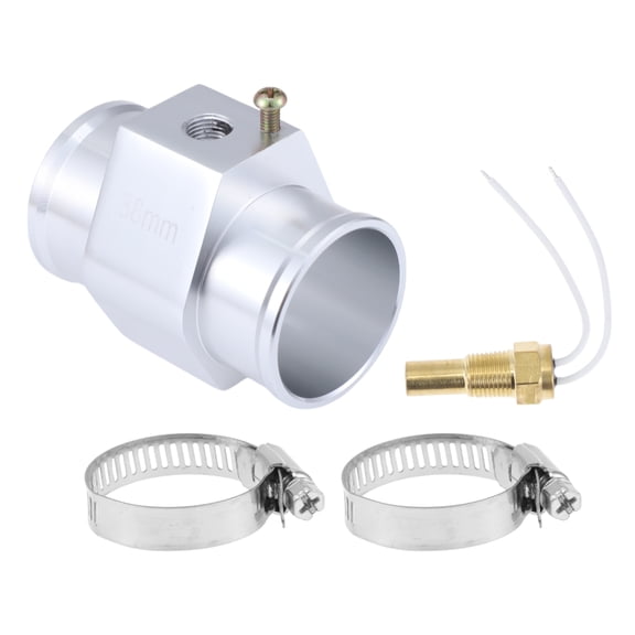 Unique Bargains 12V/24V Universal Water Temp Sensor Kit, 1/8"NPT 1.50" Silver Tone Adapter 190'F On - 175'F Off for Automotive Radiator & Engine Cooling