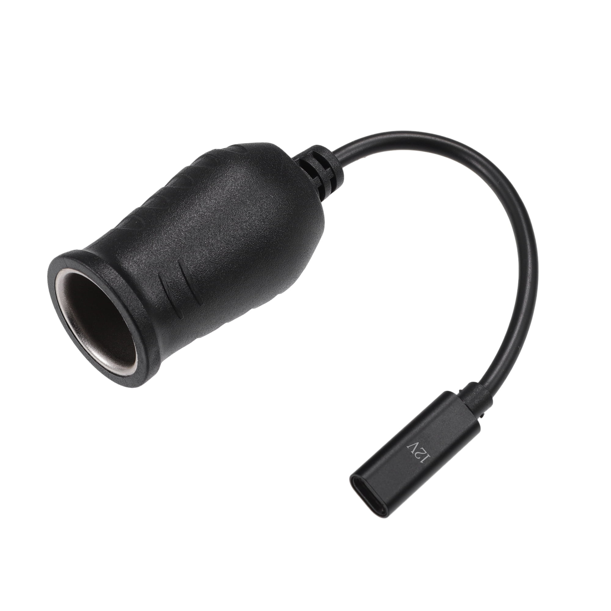 Unique Bargains 12V Cigarette Lighter Adapter USB  Converter Cable for RV0.19m Black