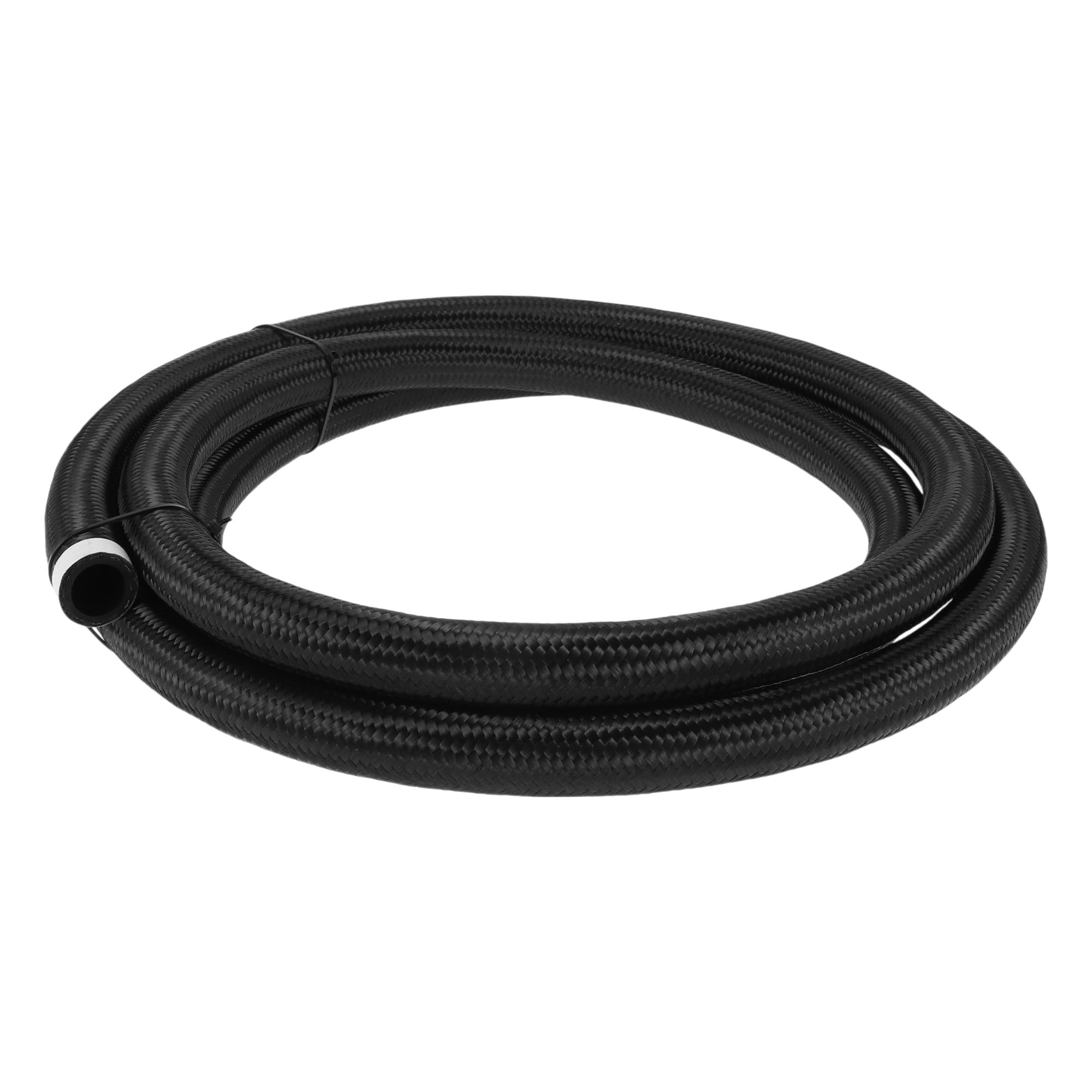 Unique Bargains 12ft AN16 Fuel Line Hose Vacuum Automotive Fuel Hose Black 0.87"ID 1.16"OD