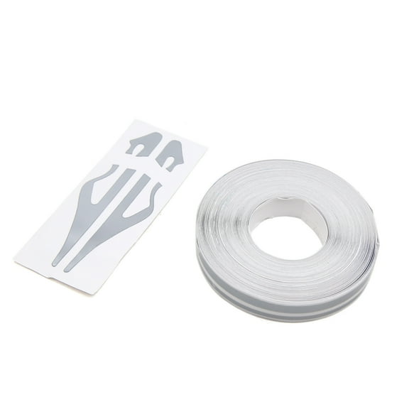 Unique Bargains 12mm Vinyl Striping Pin Stripe Double Line Tape Auto Car Body Decal Sticker Gray
