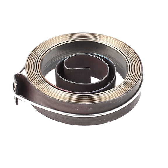 Unique Bargains 12mm Width Metal Recoil Starter Spring Gold Grey for Bench Drill