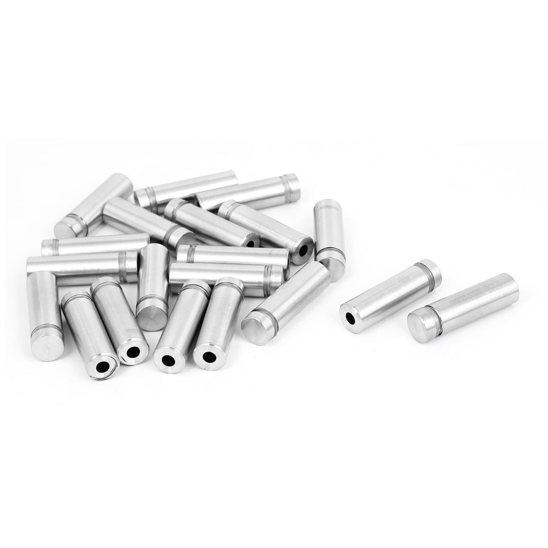 Unique Bargains 12mm x 40mm Stainless Steel Advertising Frameless Glass