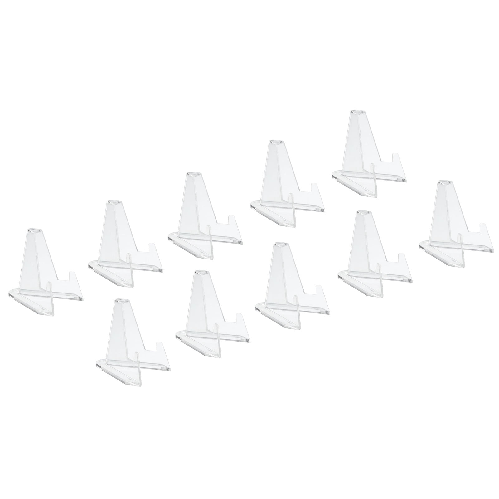 Unique Bargains 12pcs Acrylic Stand Displays Base Easel Transparent 2.95" x 2.36" x 2.36"