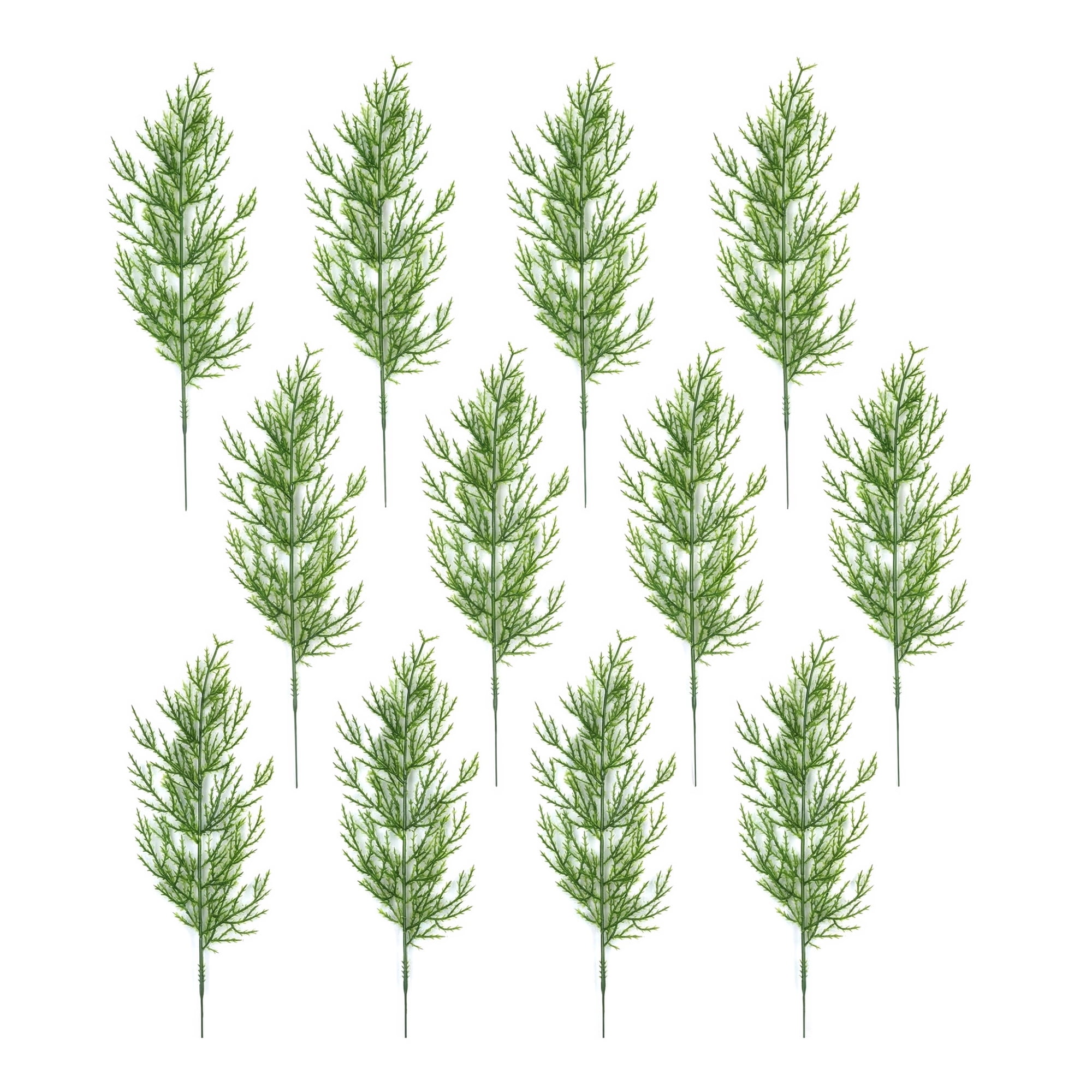 Unique Bargains 12pcs Artificial Pine Branches Green 13.8"