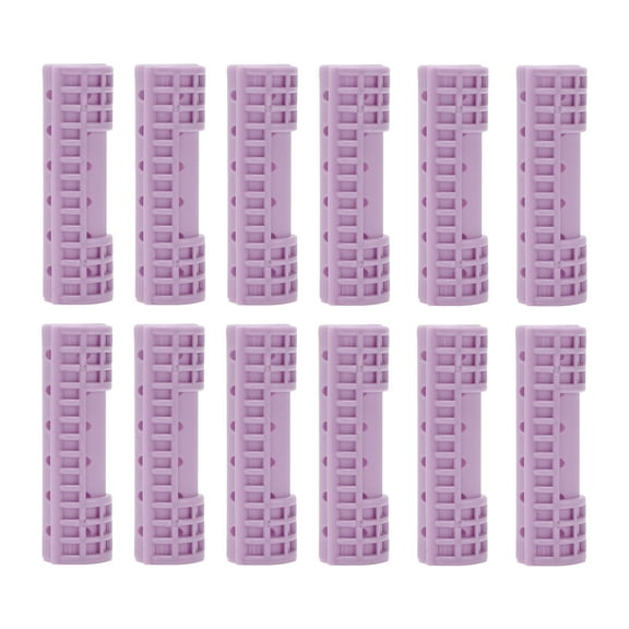 Unique Bargains 12pcs Convenient Heatless Voluminous Hair Roller for Women 2.68"x0.87" Purple