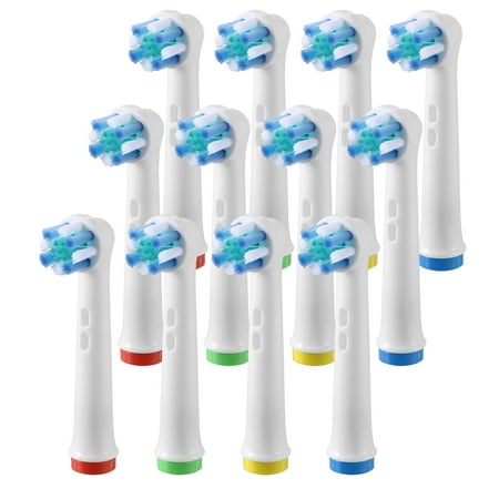 Unique Bargains 12pcs Electric Toothbrush Replacement Heads Refill White Gentle Clean Nylon Bristles