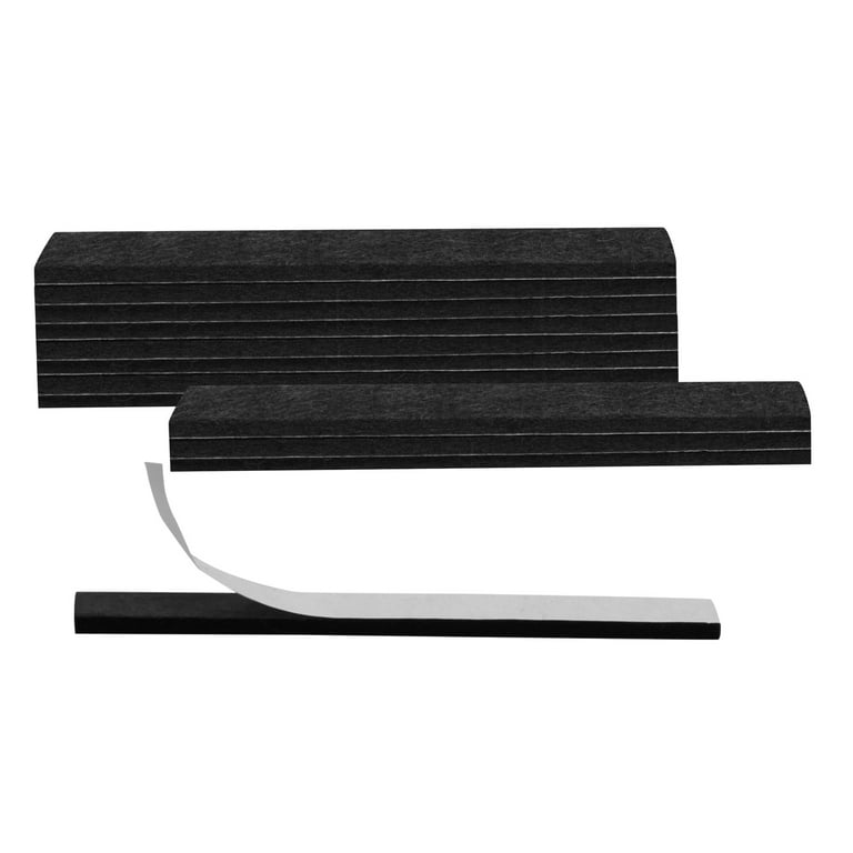 Uxcell Felt Pads Rectangle 5 7/8 x 1/2 Anti-Scratch for Furniture Floor Black 12pcs | Harfington