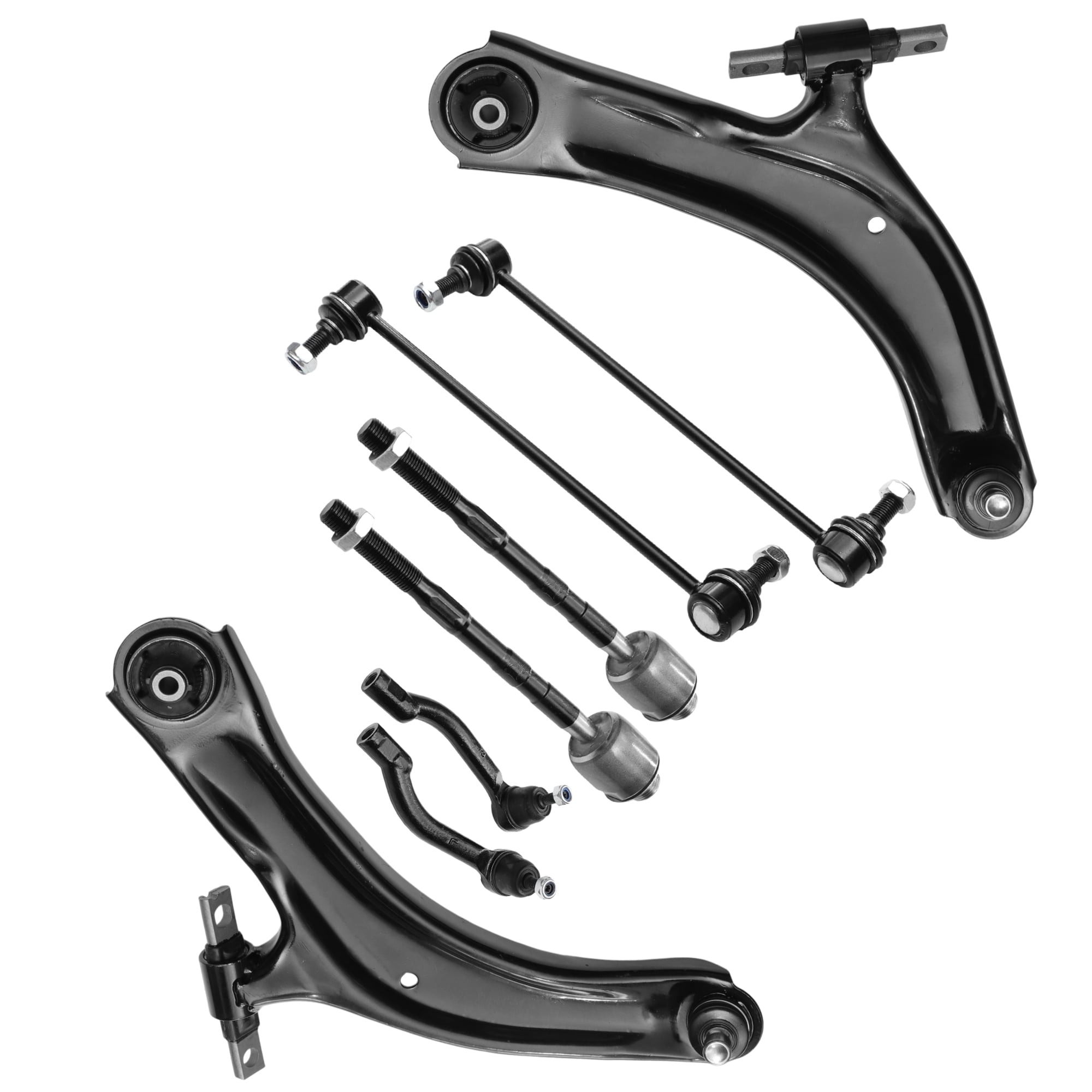 Unique Bargains 12pcs Front Suspension Kit Lower Control Arm Inner Outer Tie Rod End Front Rear Sway Bar Link for Nissan Rogue 2008-2013